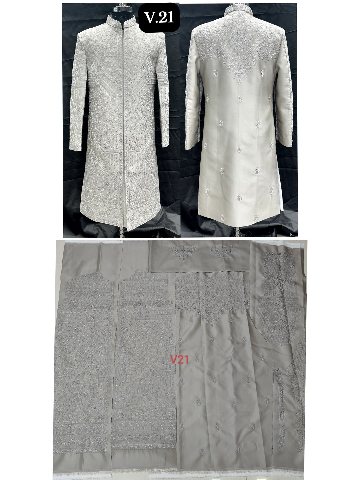 Sherwani Cut Piece Majesty -  Fabric is Sold Per Meter