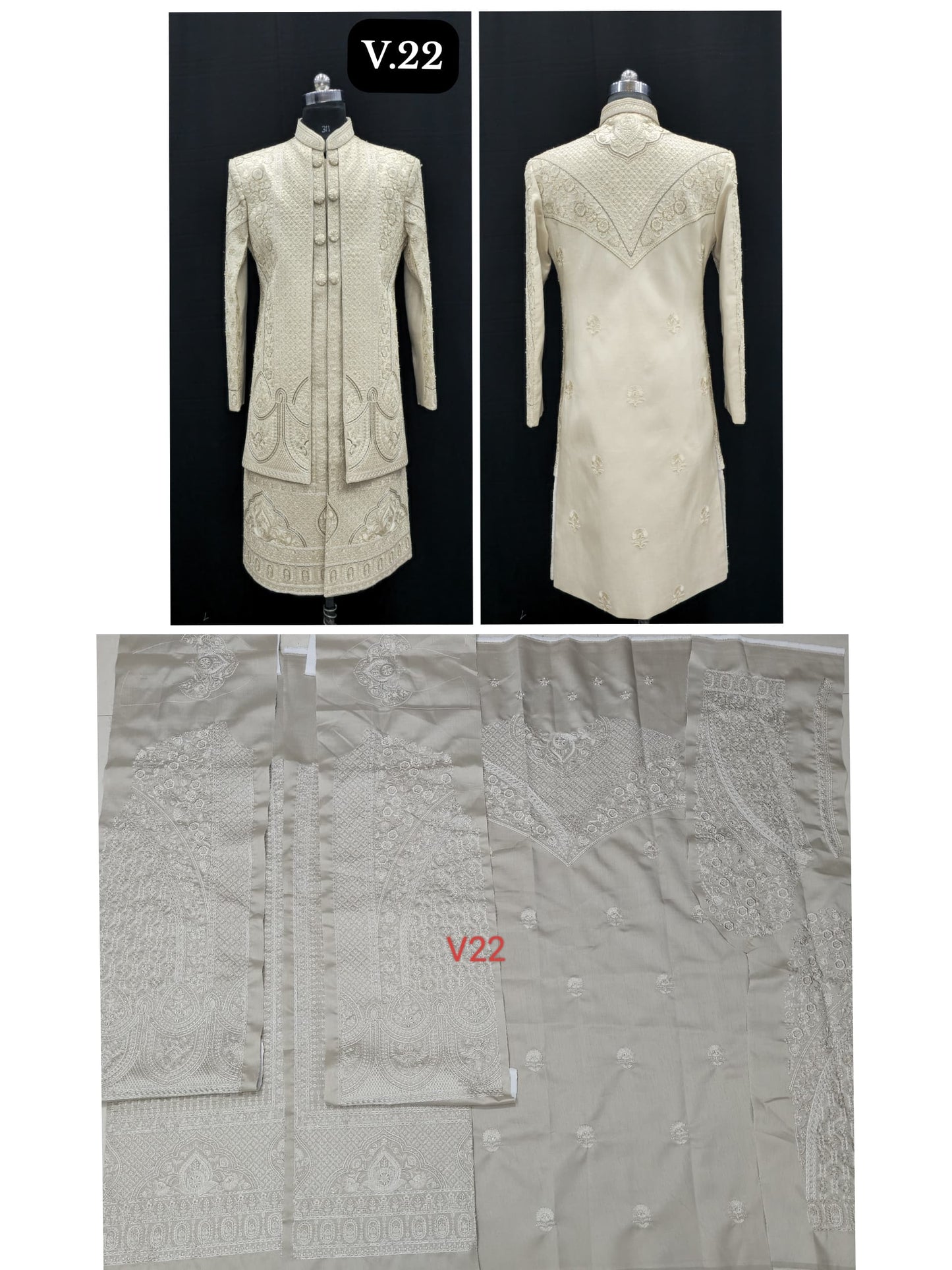 Sherwani Cut Piece Classic - Fabric is Sold Per Meter