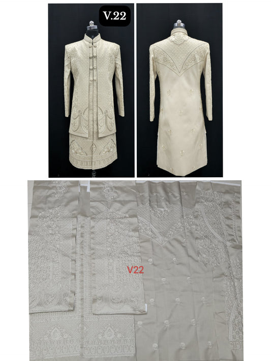 Sherwani Cut Piece Classic - Fabric is Sold Per Meter