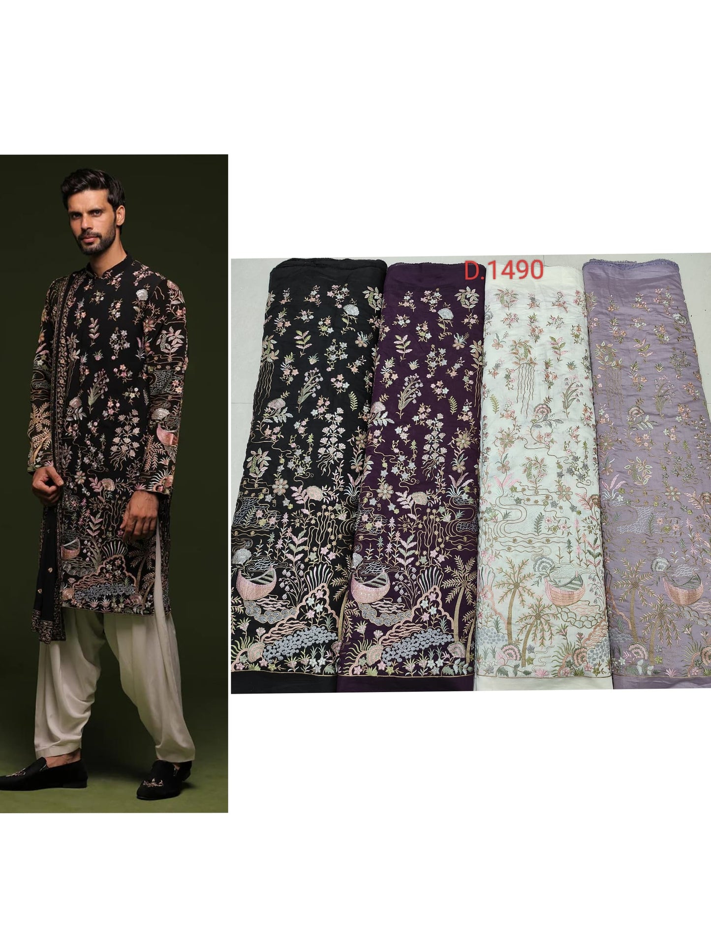 Royal Bloom Kurta - Fabric is Sold Per Meter