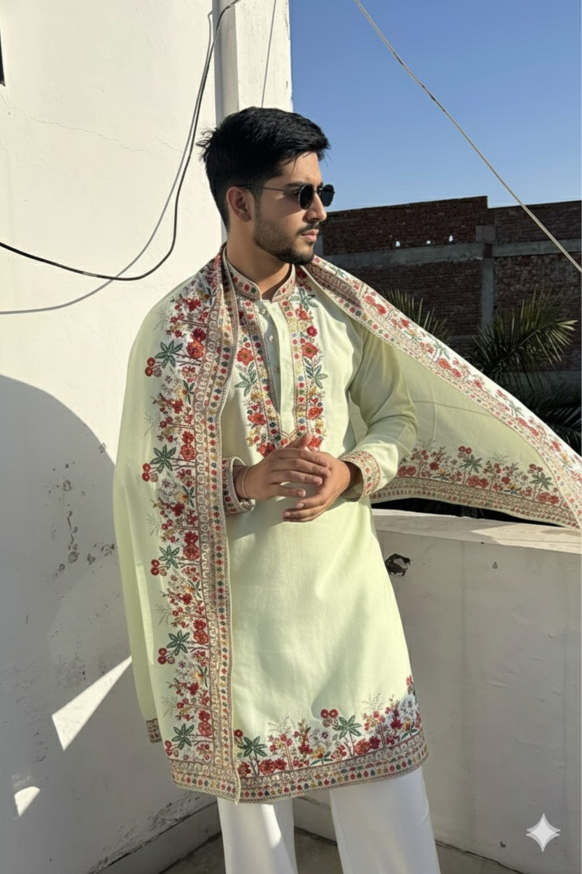 ETHEREAL EMBRODIRED KURTA