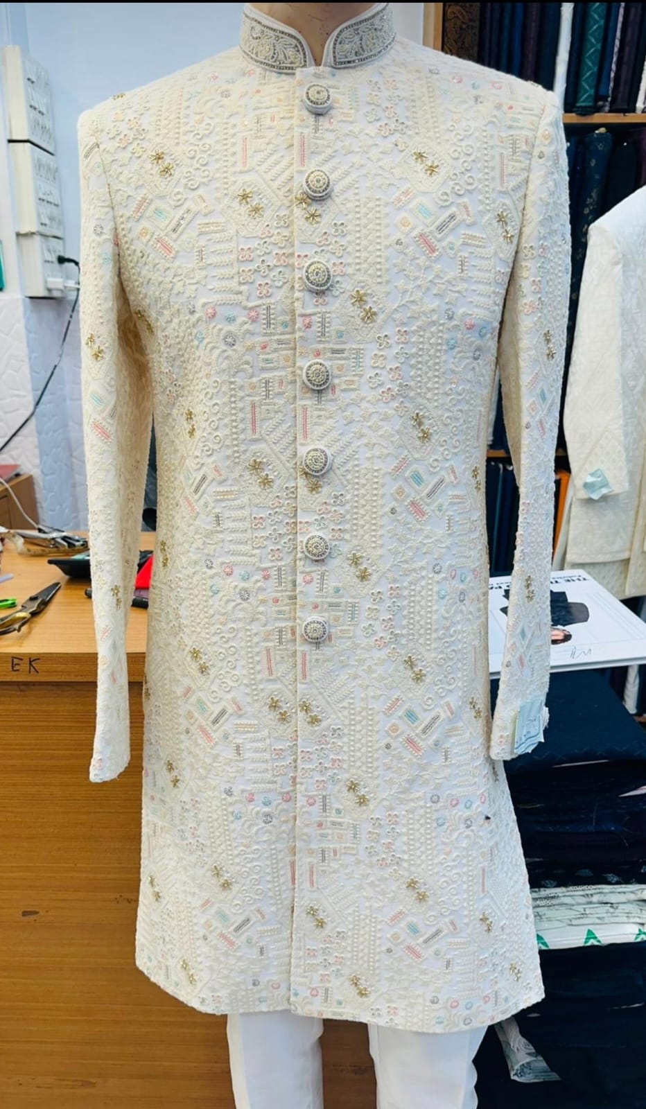 Sherwani Cut Piece -  Fabric is Sold Per Meter