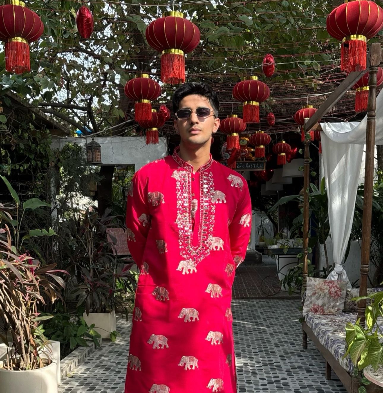 ELEPHANT MIRROR KURTA